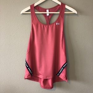 Under Armour Cutout Racerback Tank- Fractal Pink